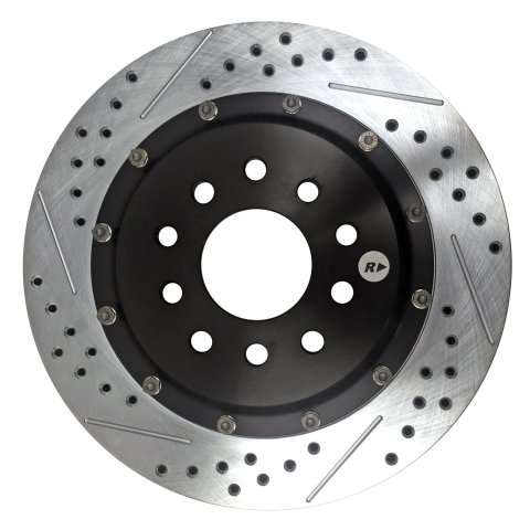 Baer Brakes EradiSpeed+ Brake Rotors 2301012 Rotor, EradiSpeed-Plus, Cross-Drilled, Slotted, Iron, Zinc Plated, Front, Chevy, Pair