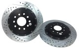 Baer Brakes EradiSpeed+ Brake Rotors 2301012 Rotor, EradiSpeed-Plus, Cross-Drilled, Slotted, Iron, Zinc Plated, Front, Chevy, Pair thumbnail 2