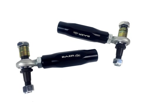 Baer Brakes Tracker Tie Rod Ends for 1979-1993 MUSTANG - 3261005 Bump Steer Adjusters, Aluminum Sleeve, Black, Adjustable, Ford/Mercury, Kit thumbnail 1