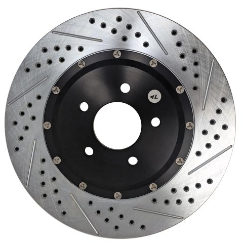 Baer Brakes EradiSpeed+ 1 Brake Rotors 2261026 Rotor, EradiSpeed-Plus 2, Cross-Drilled, Slotted, Iron, Zinc Plated, Front, Ford, Pair