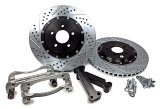 Baer Brakes EradiSpeed+ 1 Brake Rotors 2261026 Rotor, EradiSpeed-Plus 2, Cross-Drilled, Slotted, Iron, Zinc Plated, Front, Ford, Pair thumbnail 2