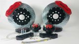 Baer Brakes Claw Pro+ Disc Brake Systems 4261320R Kit, Pro+, Front, Cross-drilled/Slotted Rotors, 6-piston Red Powdercoated Calipers, Chassisworks Street, Kit thumbnail 2