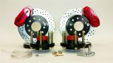 Baer Brakes SS4+ Deep Stage Drag Race Disc Brake Kits 4261428FR Kit, Race, Front, Slotted Rotors, 4-piston Fire Red Powdercoated Calipers, Ford, Kit thumbnail 1