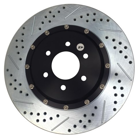 Baer Brakes EradiSpeed+ Brake Rotors 2141011 Rotor, EradiSpeed-Plus, Cross-Drilled, Slotted, Iron, Zinc Plated, Front, Dodge, Viper, Pair