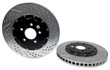 Baer Brakes EradiSpeed+ Brake Rotors 2261031 Rotors, EradiSpeed-Plus, Cross-Drilled, Slotted, Iron, Zinc Plated, Front, Ford, Pair thumbnail 2