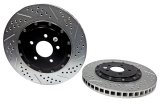 Baer Brakes EradiSpeed+ Brake Rotors 2261031 Rotors, EradiSpeed-Plus, Cross-Drilled, Slotted, Iron, Zinc Plated, Front, Ford, Pair thumbnail 4
