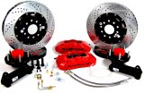 Baer Brakes Claw Pro+ Disc Brake Systems 4261214R Kits, Pro Plus Systems, Front, Cross-drilled/Slotted Rotors, 6-piston Red Powdercoated Calipers, Ford, Mercury, Kit thumbnail 1
