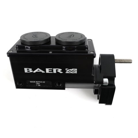 Baer Disc Brake Systems Master Cylinders 6801328LP Cylinder, Billet Aluminum, Black, 1.125 in. Bore, Left Port, Ford, Each