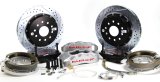 Baer Brakes Claw Pro+ Disc Brake Systems 4302428S Kit, Pro+, Rear, Cross-drilled/Slotted Rotors, 6-piston Silver Powdercoated Calipers, Chevy, Kit thumbnail 1
