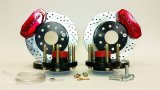 Baer Brakes SS4+ Deep Stage Drag Race Disc Brake Kits 4301451FR Kit, Stage, Front, 4-Piston Caliper, Fire Red Powdercoated, Drilled/Slotted, Buick, Chevy, Oldsmobile, Pontiac, Kit thumbnail 1