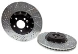 Baer Brakes EradiSpeed+ Brake Rotors 2261041 Rotors, One, Cross-drilled, Slotted, Iron, Zinc Plated, Front, Ford, Pair thumbnail 2