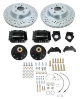 Baer Brakes SS4 Disc Brake Systems 4261418B Kit, SS4, Front, Cross-drilled/Slotted Rotors, 4-piston Black Powdercoated Calipers, Ford, Mercury, Kit thumbnail 2