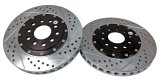 Baer Brakes EradiSpeed+ Brake Rotors 2301011 Rotor, EradiSpeed-Plus, Cross-Drilled, Slotted, Iron, Zinc Plated, Front, Cadillac, Chevy, Pair thumbnail 3