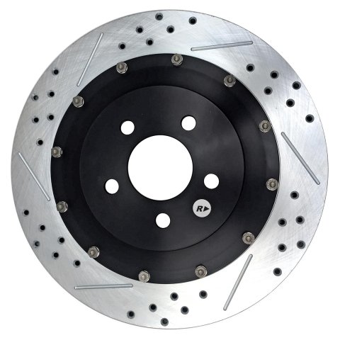 Baer Brakes EradiSpeed+ 1 Brake Rotors 2262022 Rotors, One, Cross-drilled, Slotted, Iron, Zinc Plated, Front, Ford, Pair thumbnail 2