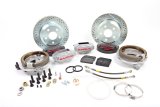 Baer Brakes SS4 Disc Brake Systems 4262693S Kits, Systems, Rear, Cross-drilled/Slotted Rotors, 4-piston Silver Powdercoated Calipers, Ford, Kit thumbnail 1