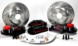 Baer Brakes Track4 Disc Brake Systems 4301504B Kit, Track4, Front, Cross-drilled/Slotted Rotors, 4-piston Black Powdercoated Calipers, Ford, Kit thumbnail 2
