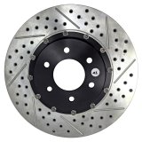Baer Brakes EradiSpeed+ Brake Rotors 2141003 Rotor, EradiSpeed-Plus, Cross-Drilled, Slotted, Iron, Zinc Plated, Front, Dodge, Viper, Pair thumbnail 1