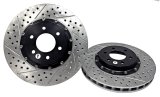 Baer Brakes EradiSpeed+ Brake Rotors 2141003 Rotor, EradiSpeed-Plus, Cross-Drilled, Slotted, Iron, Zinc Plated, Front, Dodge, Viper, Pair thumbnail 2