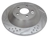 Baer Brakes EradiSpeed 1 Brake Rotors 2262011 Rotor, EradiSpeed-Plus 1, Cross-Drilled, Slotted, Iron, Zinc Plated, Rear, Ford, Pair thumbnail 2