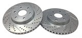 Baer Brakes Big Claw Brake Rotors 2301044 Rotor, Claw, Cross-Drilled, Slotted, Iron, Zinc Plated, Front, Chevy, GMC, Pickup, SUV, Pair thumbnail 3