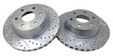 Baer Brakes Big Claw Brake Rotors 2302024 Rotor, Claw, Cross-Drilled, Slotted, Iron, Zinc Plated, Rear, Chevy, GMC, Pickup/SUV, Pair thumbnail 3
