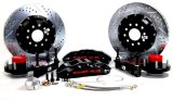 Baer Brakes Claw Extreme+ Disc Brake Systems 4301426B Kit, Extreme+, Front, Cross-drilled/Slotted Rotors, 6-piston Black Powdercoated Calipers, Buick, Chevy, Oldsmobile, Pontiac, Kit thumbnail 1