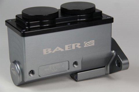 Baer Brakes Remaster Master Cylinders 6801238LP Cylinder, Remaster, Billet Aluminum, Gray Anodized, 1.000 in. Bore, Driver Side Ports, Each