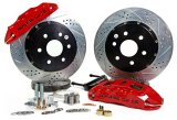 Baer Brakes Claw Extreme+ Disc Brake Systems 4302421R Kit, Extreme+, Rear, Cross-drilled/Slotted Rotors, 6-piston Red Powdercoated Calipers, Cadillac, Chevy, GMC, Kit thumbnail 1