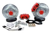 Baer Brakes Classic Disc Brake Kits 4301562R Brakes, Front, Series, Cross-Drilled, 11 in. Slotted Rotors, Red Calipers, Buick, Chevy, GMC, Oldsmobile, Pontiac, Kit thumbnail 3
