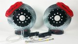 Baer Brakes Claw Pro+ Disc Brake Systems 4261236R Kits, Pro Plus Systems, Front, Cross-drilled/Slotted Rotors, 6-piston Red Powdercoated Calipers, Ford, Kit thumbnail 2