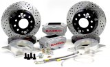 Baer Brakes SS4+ Disc Brake Systems 4262690S Kits, SS4 Plus Systems, Rear, Cross-drilled/Slotted Rotors, 4-piston Silver Powdercoated Calipers, Ford, Kit thumbnail 1
