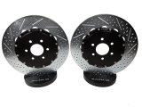 Baer Brakes EradiSpeed+ Brake Rotors 2302069 Rotor, EradiSpeed-Plus, Cross-Drilled, Slotted, Cast Iron, Zinc Plated, Rear, Cadillac, Pair thumbnail 1