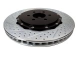 Baer Brakes EradiSpeed+ Brake Rotors 2302069 Rotor, EradiSpeed-Plus, Cross-Drilled, Slotted, Cast Iron, Zinc Plated, Rear, Cadillac, Pair thumbnail 2