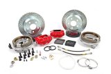 Baer Brakes SS4 Disc Brake Systems 4302468R Kit, SS4, Rear, Cross-drilled/Slotted Rotors, 4-piston Red Powdercoated Calipers, Chevy, GMC, Kit thumbnail 2