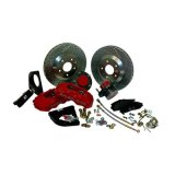 Baer Brakes Claw Track Disc Brake Kits 4301381R Brakes, Track, Front, Cross-Drilled/Slotted Rotors, 4-Piston Calipers, Red, GM, Passenger Car, Kit thumbnail 2
