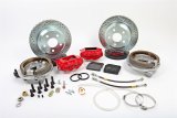 Baer Brakes SS4 Disc Brake Systems 4262337R Kits, Systems, Rear, Cross-drilled/Slotted Rotors, 4-piston Red Powdercoated Calipers, Lincoln, Kit thumbnail 1