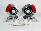 Baer Brakes SS4+ Disc Brake Systems 4262345R Kits, SS4 Plus Systems, Rear, Cross-drilled/Slotted Rotors, 4-piston Red Powdercoated Calipers, Shelby Logo, Ford, Kit thumbnail 1
