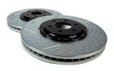 Baer Brakes EradiSpeed+ Brake Rotors 2301062 Rotor, EradiSpeed-Plus, Cross-Drilled, Slotted, Cast Iron, Zinc Plated, Front, Cadillac, Pair thumbnail 2