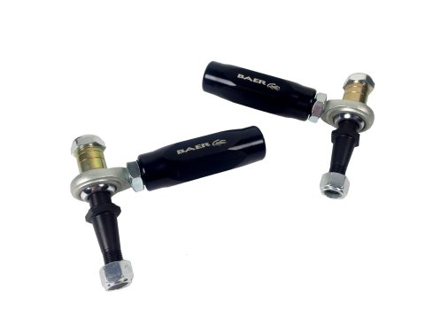 Baer Brakes Tracker Tie Rod Ends 3302001 Bump Steer Adjusters, Aluminum Sleeve, Black, Adjustable, GM, Kit