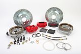 Baer Brakes SS4 Disc Brake Systems 4302326R Kit, SS4, Rear, Cross-drilled/Slotted Rotors, 4-piston Red Powdercoated Calipers, Buick, Chevy, Oldsmobile, Pontiac, Kit thumbnail 4