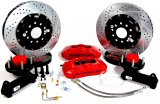 Baer Brakes Claw Pro+ Disc Brake Systems 4261399R Kits, Pro Plus Systems, Front, Cross-drilled/Slotted Rotors, 6-piston Red Powdercoated Calipers, Ford, Kit thumbnail 2