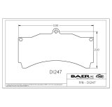 Baer Brakes Replacement Street Brake Pads D1247R Pads, Replacement, Ceramic, Ceramic Matrix, Set of 4 thumbnail 2