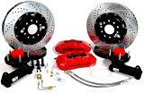 Baer Brakes Claw Pro+ Disc Brake Systems 4261218R Brakes, Pro+, Front, Cross-Drilled/Slotted Rotors, 6-Piston Calipers, Red, Ford, Kit thumbnail 2