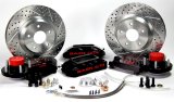 Baer Brakes Track4 Disc Brake Systems 4261328B Kit, Track4, Front, Cross-drilled/Slotted Rotors, 4-piston Black Powdercoated Calipers, Ford, Lincoln, Mercury, Kit thumbnail 2