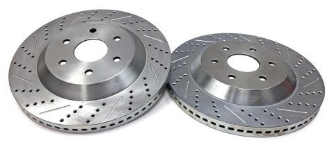 Baer Brakes Big Claw Brake Rotors 2301049 Rotor, Claw, Cross-Drilled, Slotted, Iron, Zinc Plated, Front, Chevy, GMC, Pickup, SUV, Pair thumbnail 5