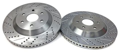 Baer Brakes Big Claw Brake Rotors 2301049 Rotor, Claw, Cross-Drilled, Slotted, Iron, Zinc Plated, Front, Chevy, GMC, Pickup, SUV, Pair thumbnail 6
