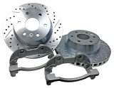 Baer Brakes Big Claw Brake Rotors 2302037 Rotor, Claw, Cross-Drilled, Slotted, Iron, Zinc Plated, Rear, Chevy, GMC, Pickup/SUV, Pair thumbnail 2