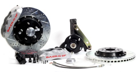 Baer Brakes Claw Pro+ Disc Brake Systems 4301362S Kits, Pro Plus Systems, Front, Cross-drilled/Slotted Rotors, 6-piston Silver Powdercoat Calipers, Chevy, 5.7L LT, Kit