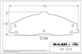 Baer Brakes Claw Ceramic Brake Pads for 1998-2002 CAMARO, FIREBIRD - D0749 Pads, Ceramic, Matrix, Front, Chevrolet, Pontiac, Set thumbnail 3