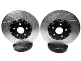 Baer Brakes EradiSpeed+ Brake Rotors 2301061 Rotor, EradiSpeed-Plus, Cross-Drilled, Slotted, Cast Iron, Zinc Plated, Front, Chevy, Pair thumbnail 1